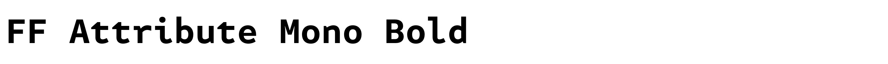 FF Attribute Mono Bold